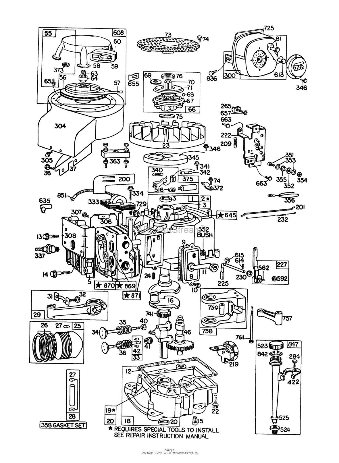 8 hp briggs and stratton engine parts diagram