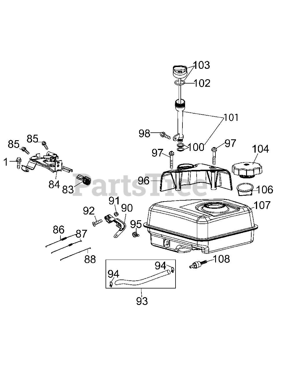 cub cadet rt 65 tiller parts diagram