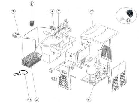 portable ice maker parts diagram