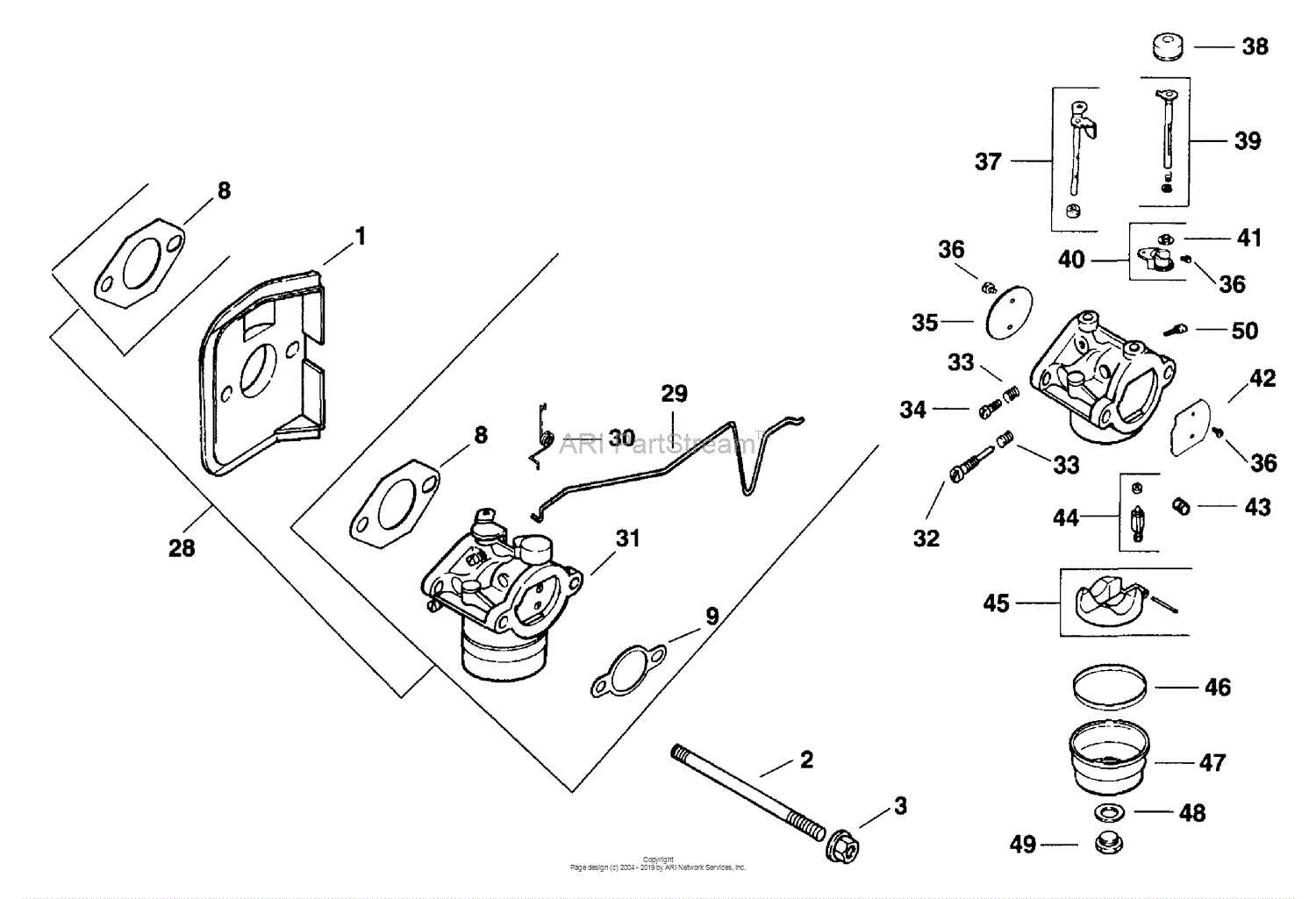 lesco mower parts diagram