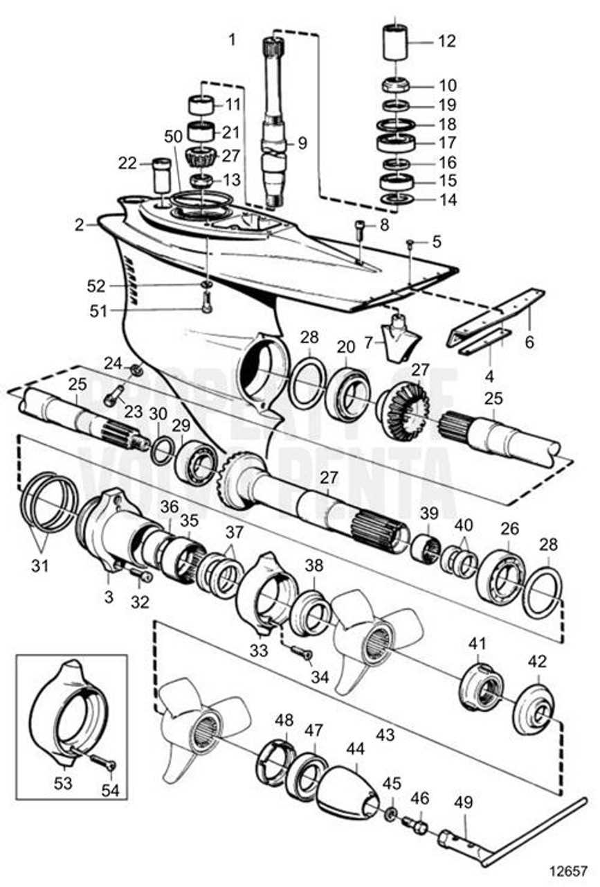 volvo penta duo prop outdrive parts diagram