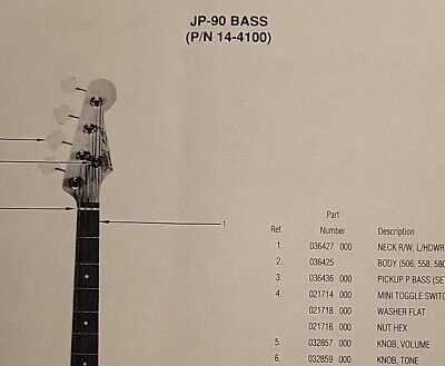 bass guitar parts diagram