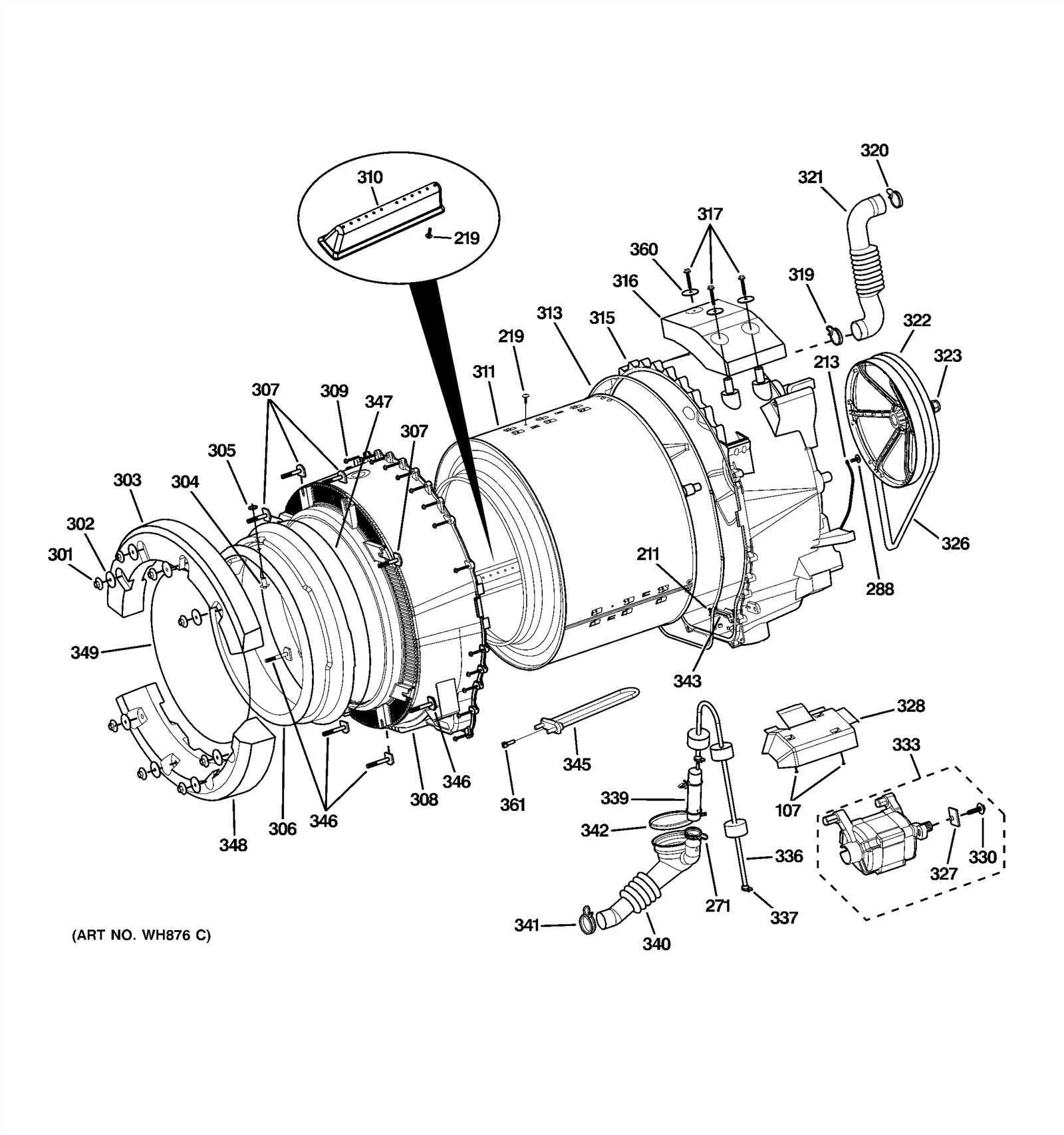 ge washer parts diagram