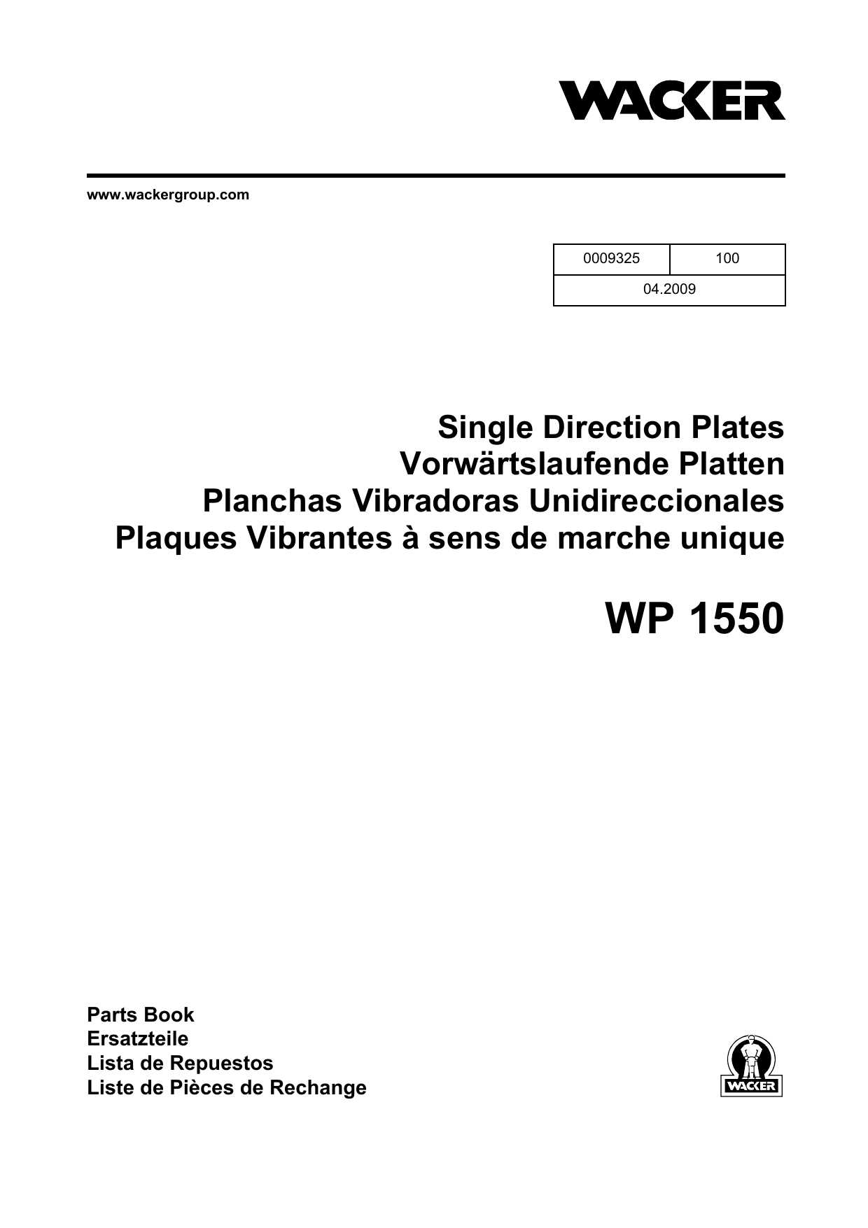 wacker wp1550 parts diagram