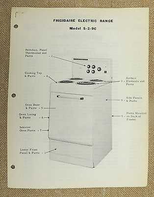 frigidaire electric stove parts diagram