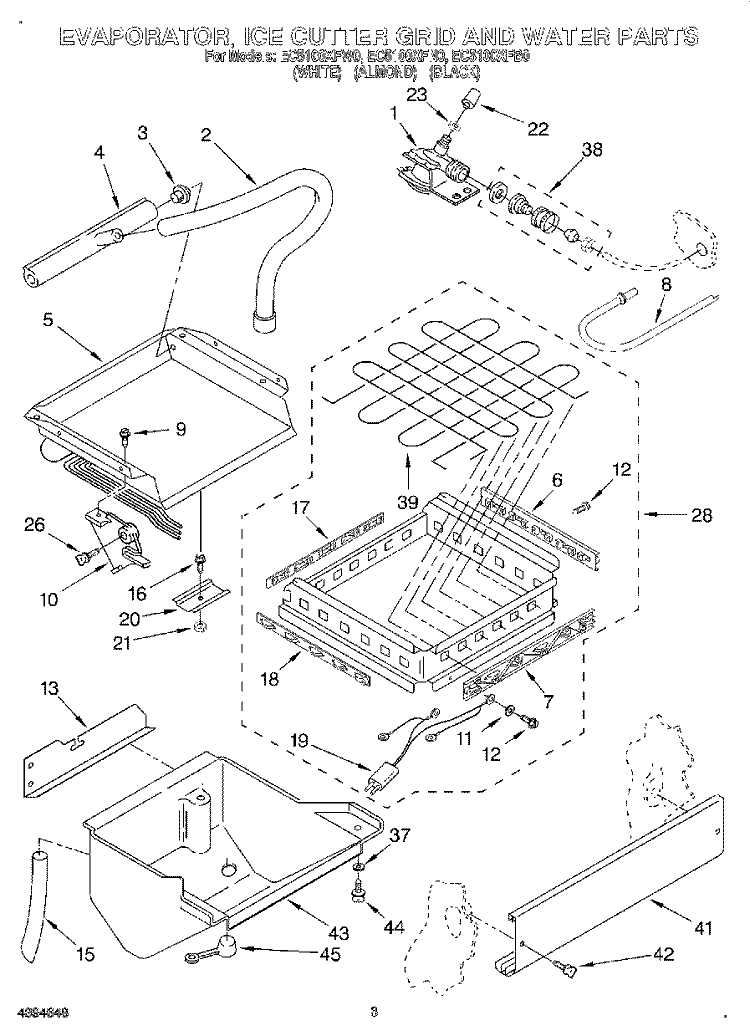 whirlpool fridge parts diagram