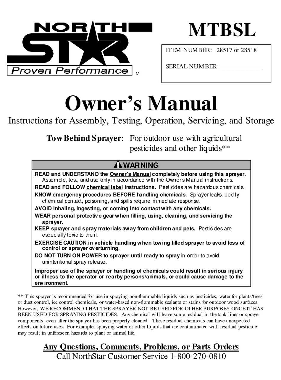 northstar sprayer parts diagram