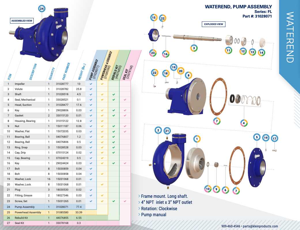 well pump parts diagram