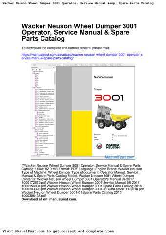 wacker neuson parts diagrams