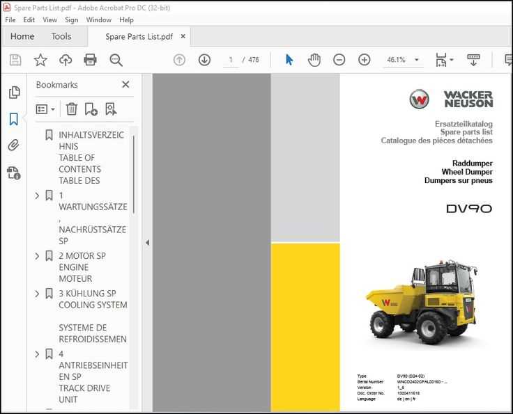 wacker neuson parts diagrams