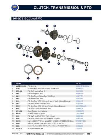 ford 6610 parts diagram