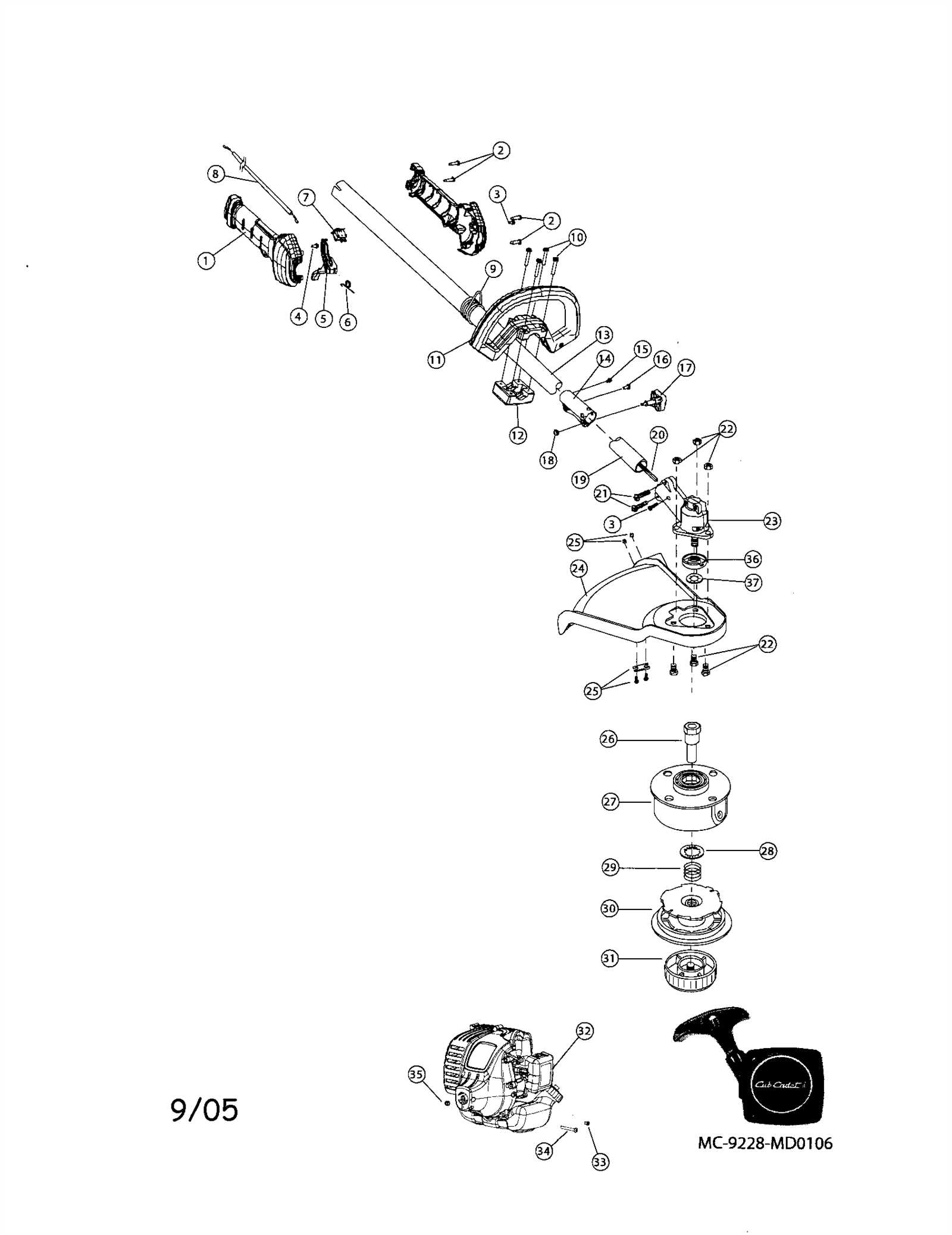 weed wacker parts diagrams