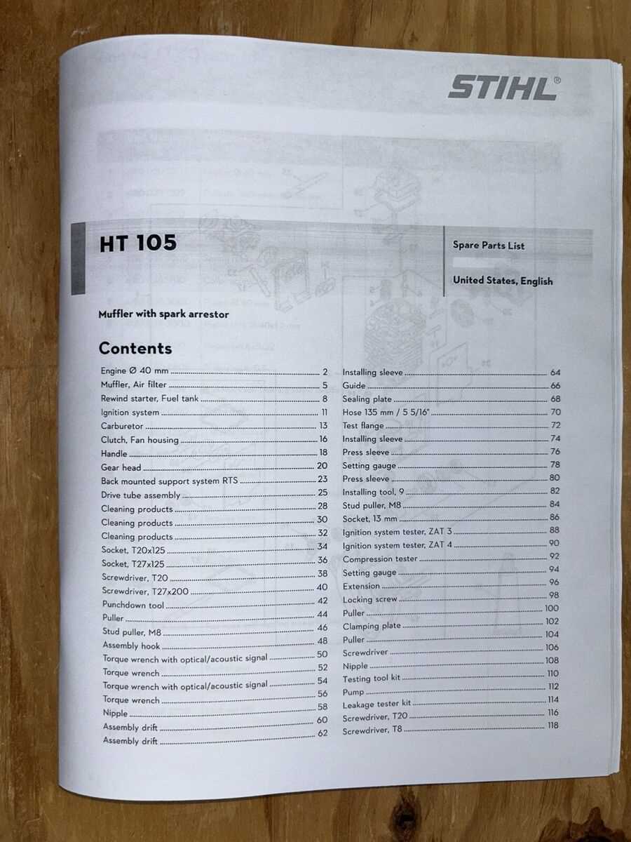 stihl ht 101 pole saw parts diagram