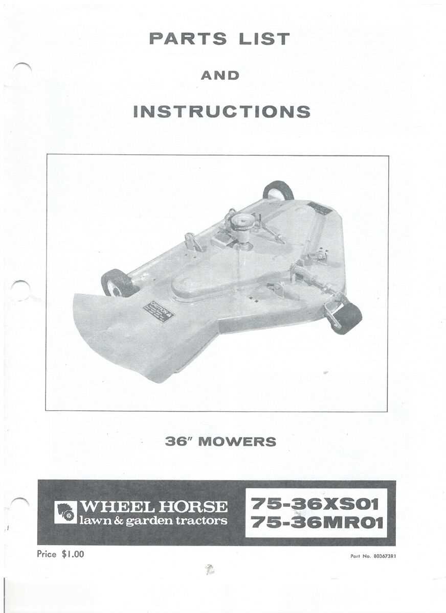 wheel horse 48 mower deck parts diagram