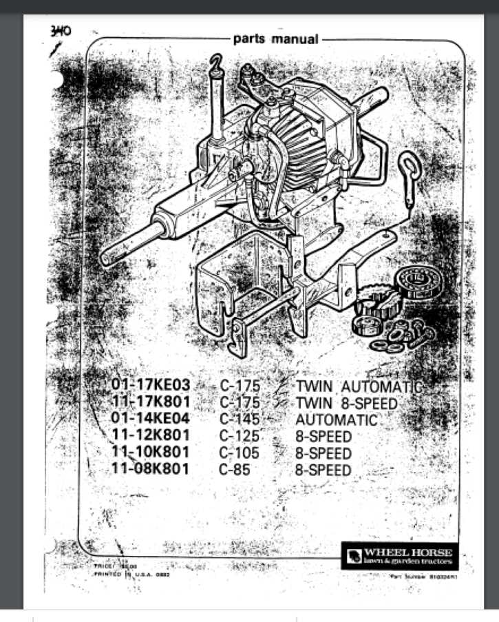 wheel horse parts diagram