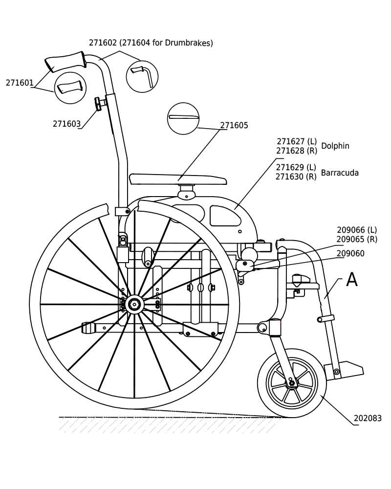 wheelchair parts diagram