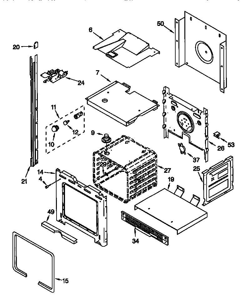 whirlpool electric stove parts diagram