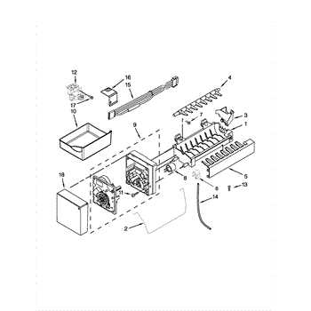 whirlpool ice dispenser parts diagram