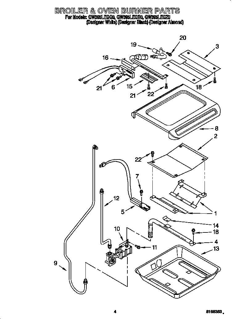 whirlpool range parts diagram