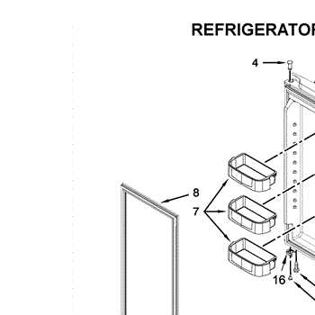 whirlpool refrigerator door parts diagram