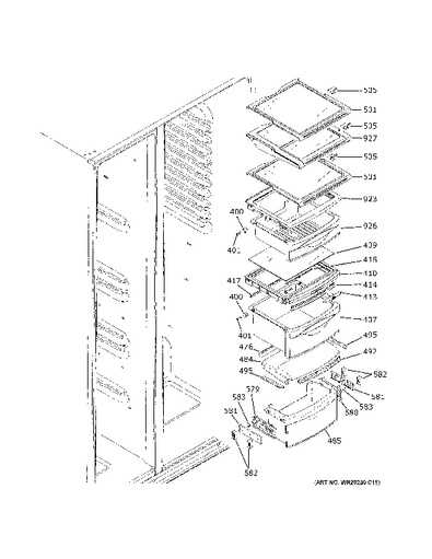 whirlpool side by side refrigerator parts diagram