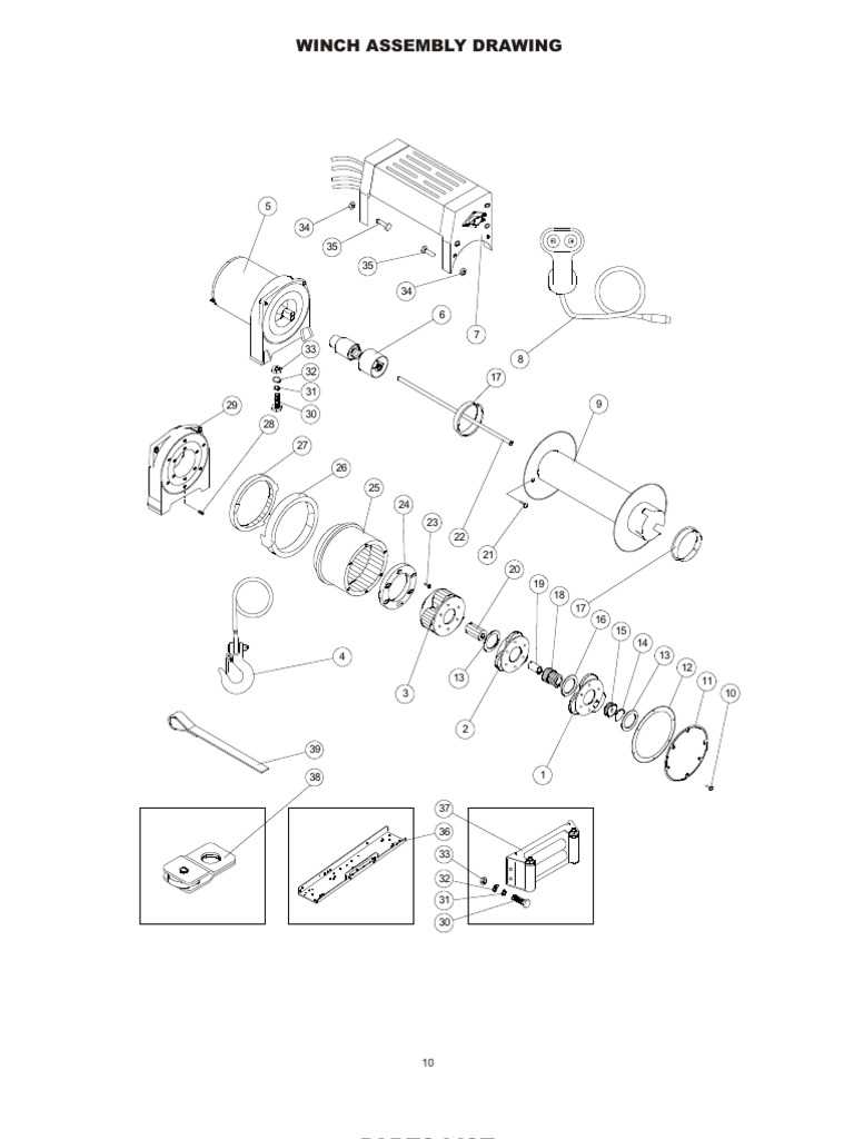 winch parts diagram