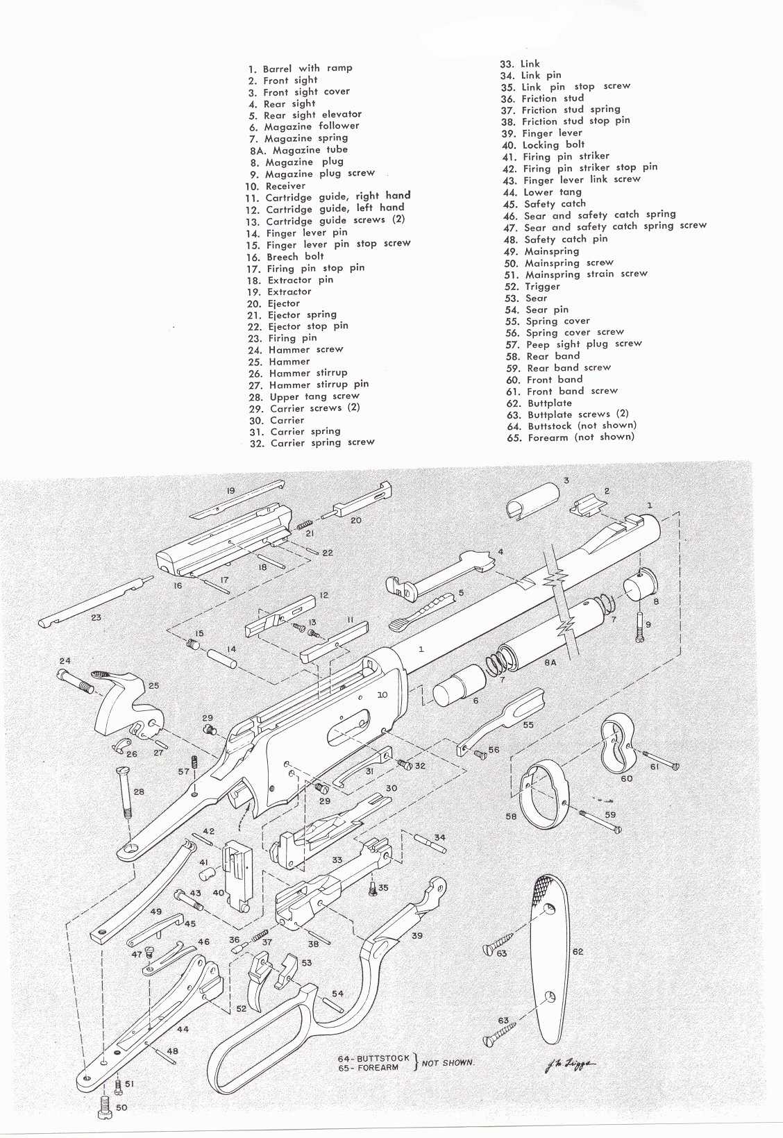 winchester model 1894 parts diagram