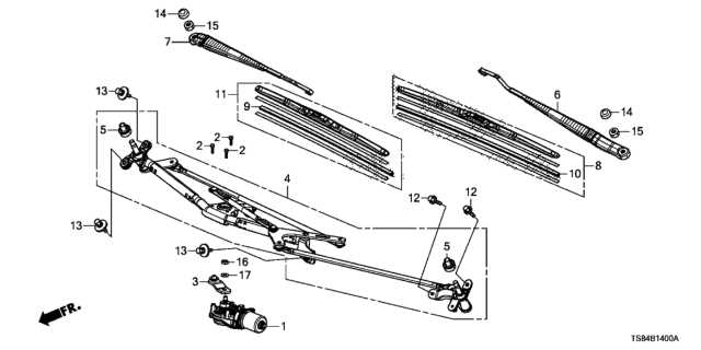 windshield wiper parts diagram