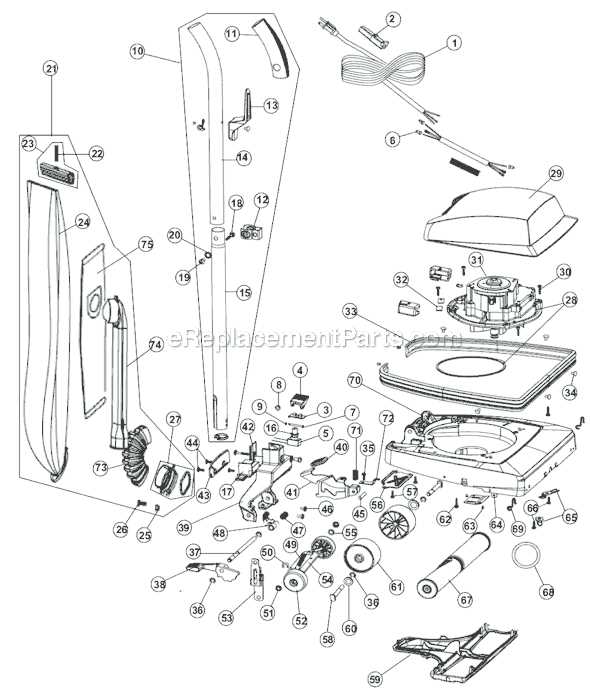 hoover vacuum parts diagram