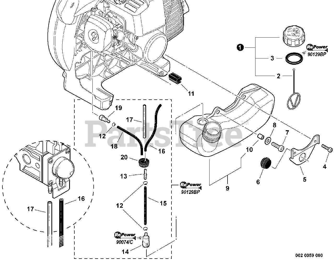 echo blower parts diagram