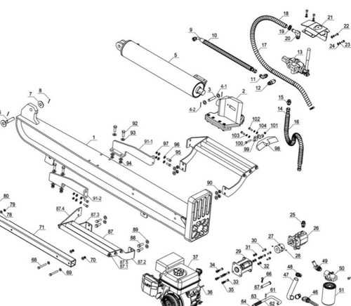 wood splitter parts diagram