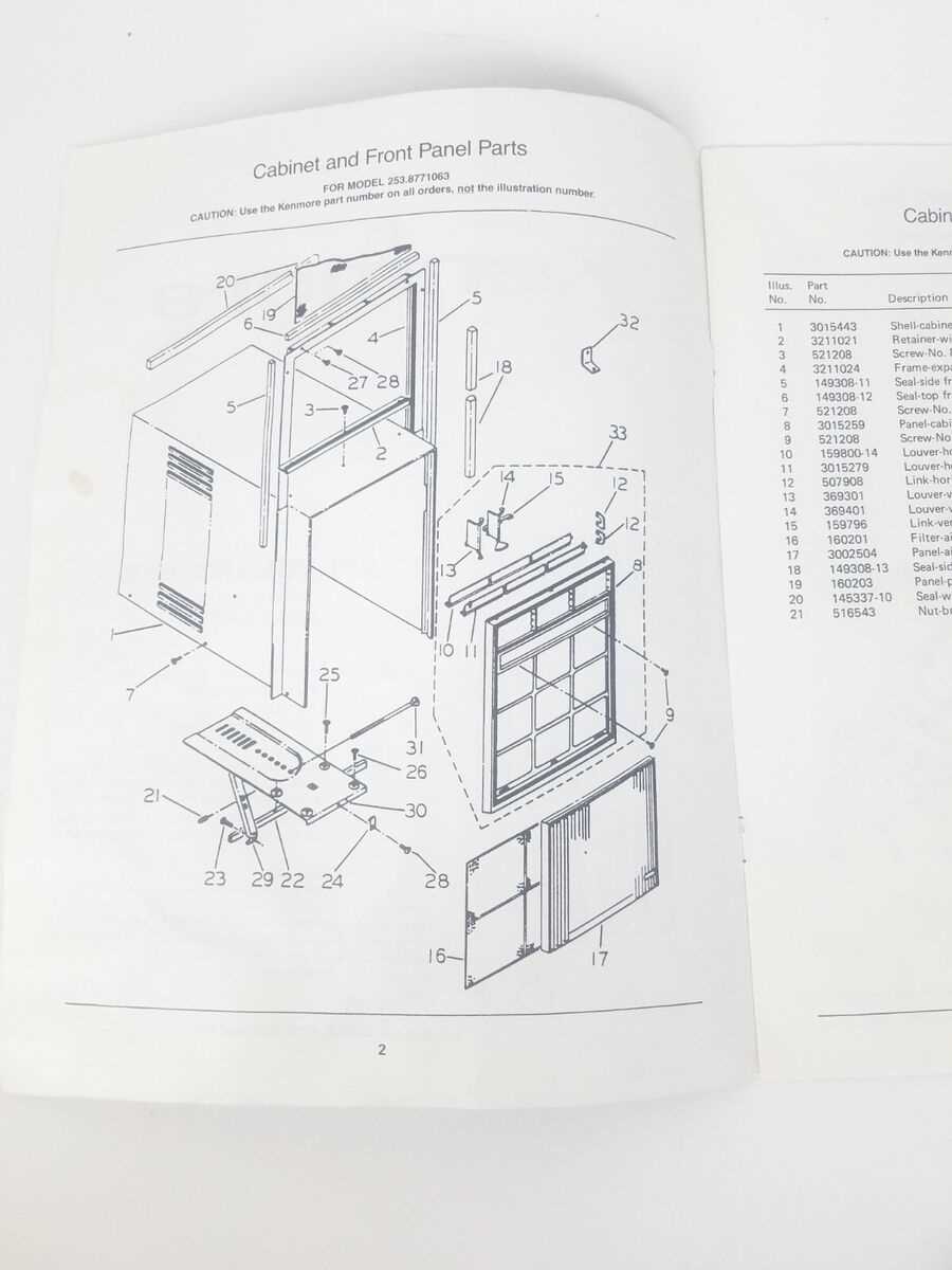 kenmore refrigerator model 253 parts diagram