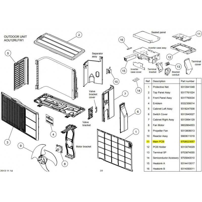 pioneer mini split parts diagram