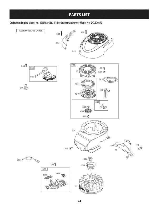 craftsman 7.25 platinum lawn mower parts diagram