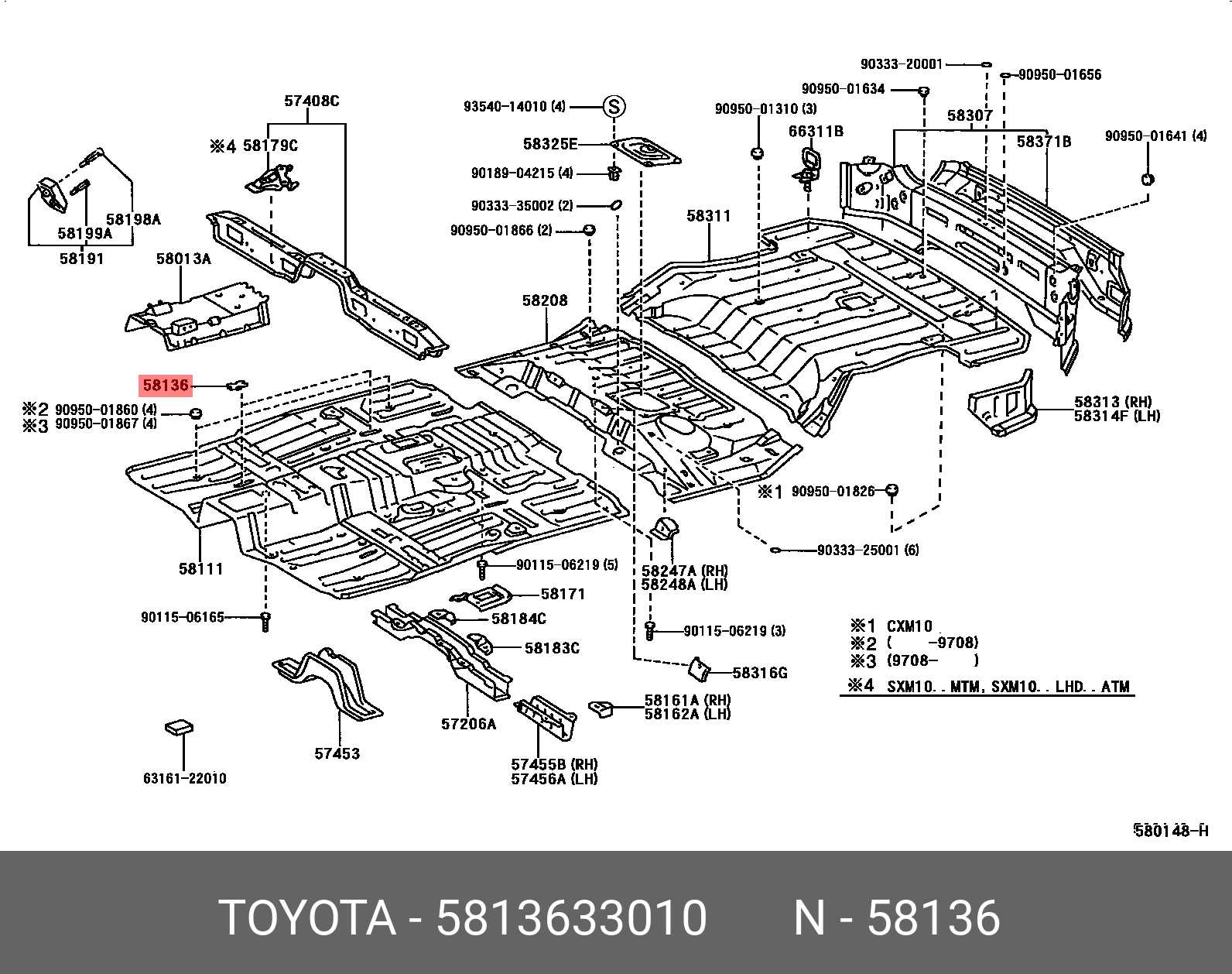 undercarriage toyota camry parts diagram