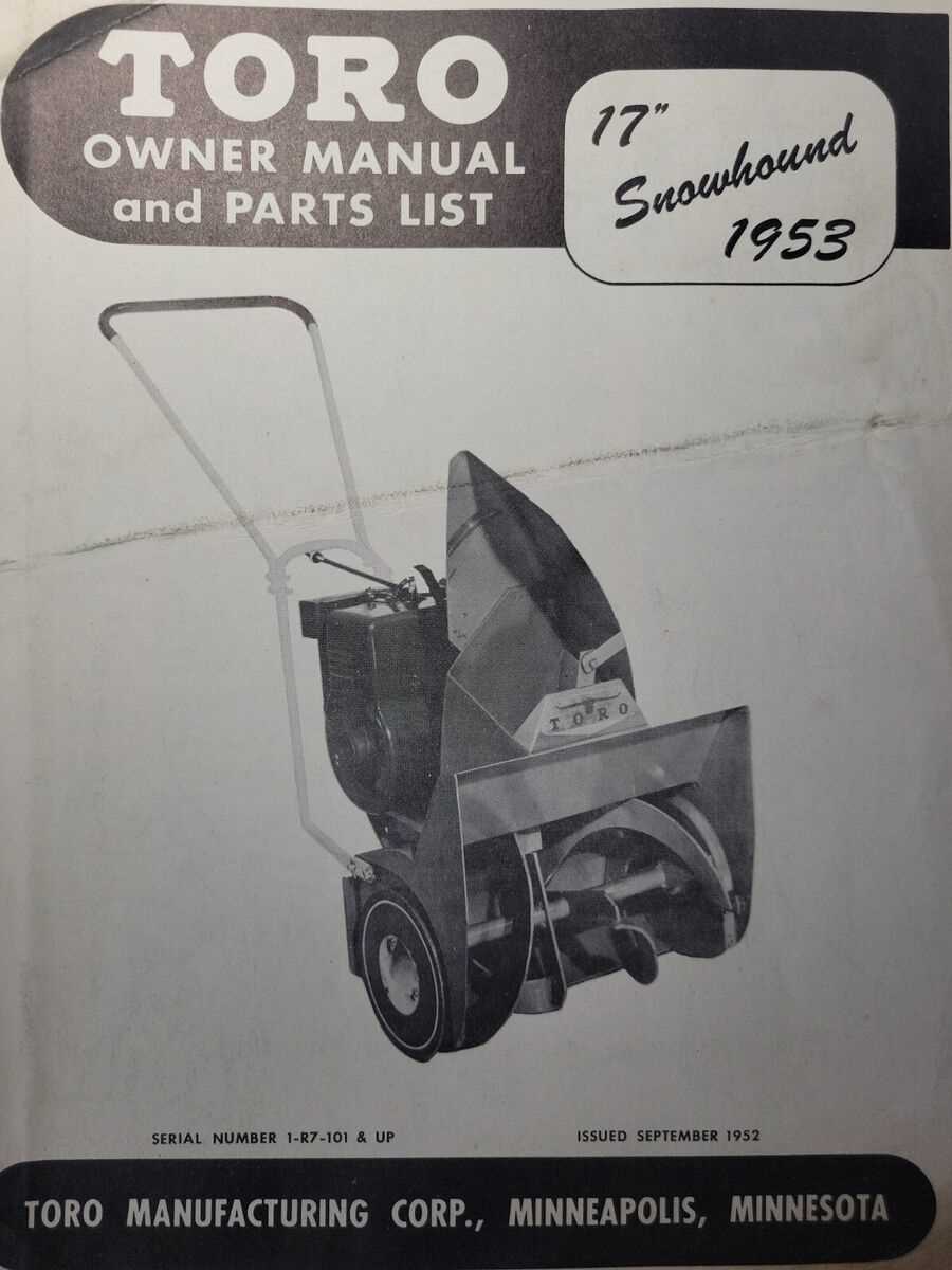 toro snow thrower parts diagram