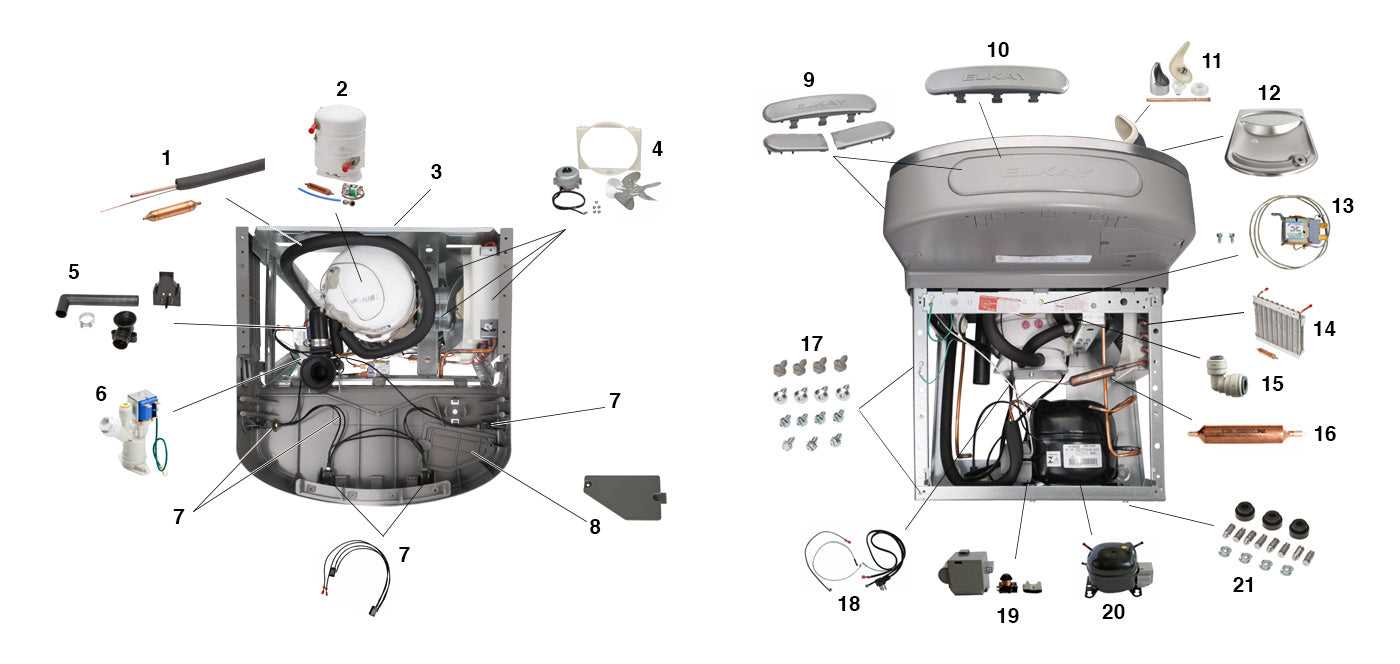 elkay water fountain parts diagram