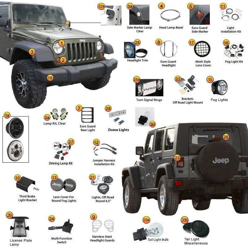 exterior jeep wrangler body parts diagram