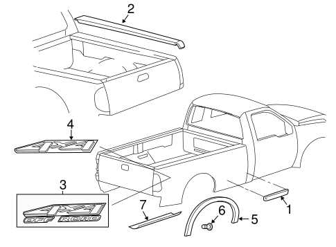 pickup truck body parts diagram