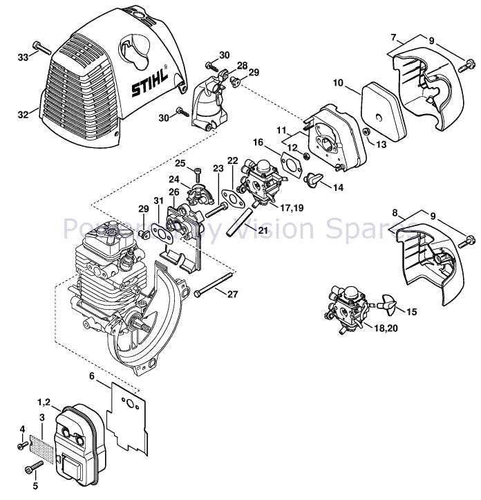 stihl fs130r parts diagram