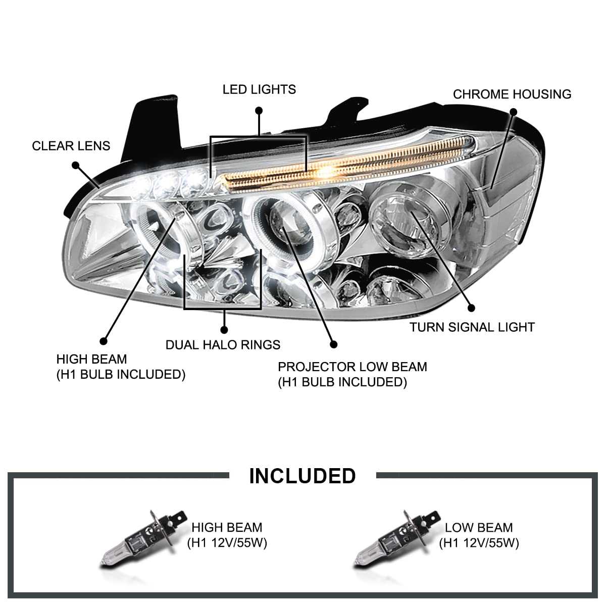 headlight parts diagram