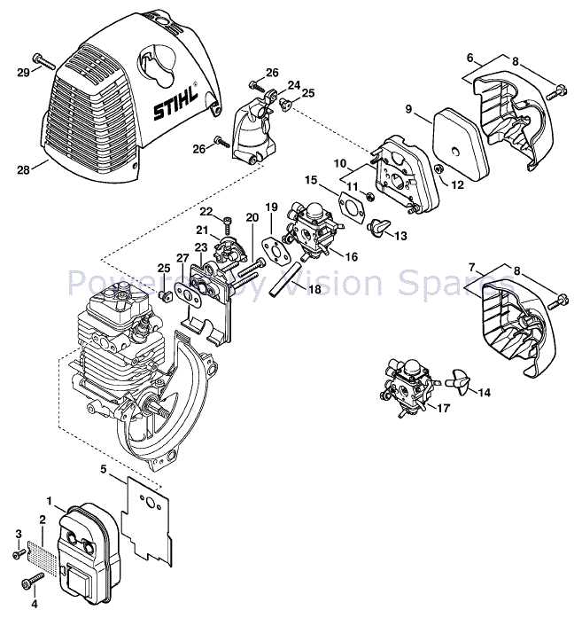 stihl edger parts diagram