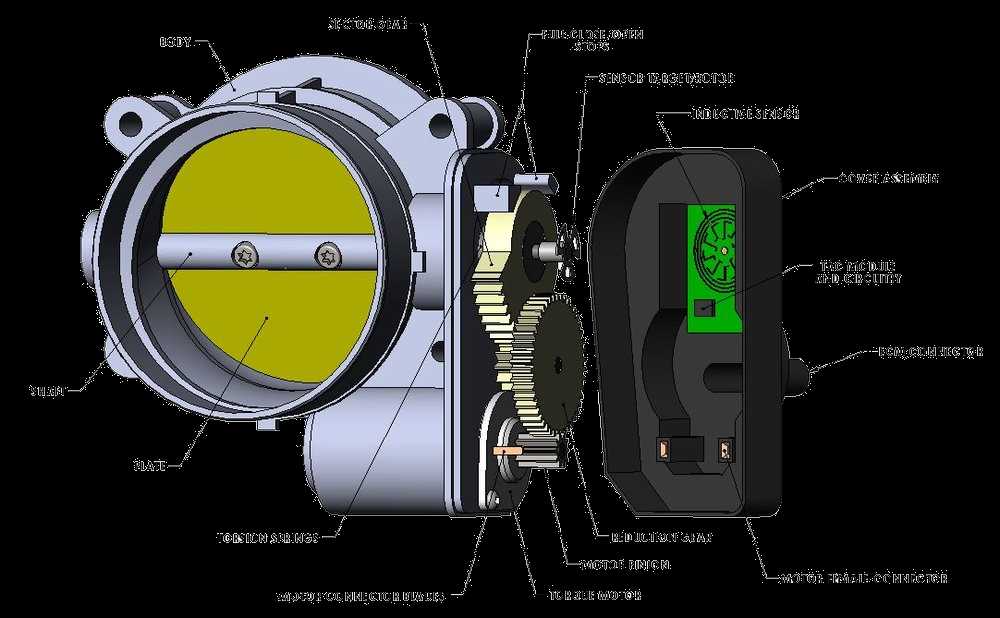 parts of a throttle body diagram