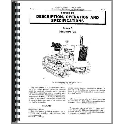 john deere 1010 parts diagram