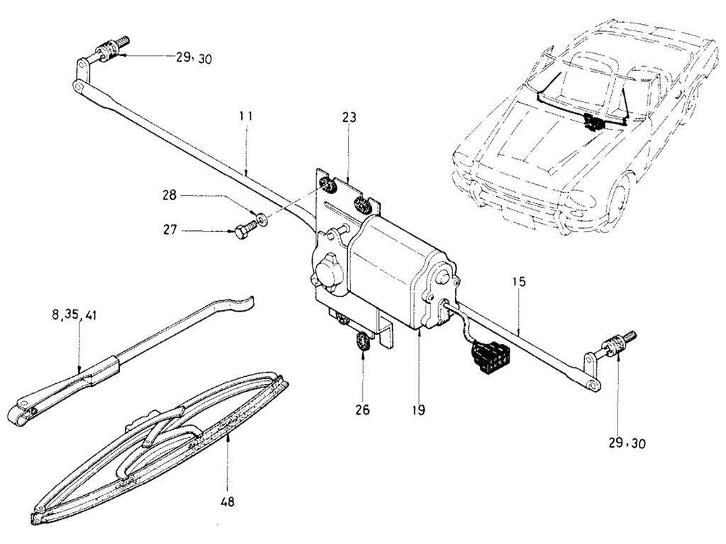 windshield wiper parts diagram