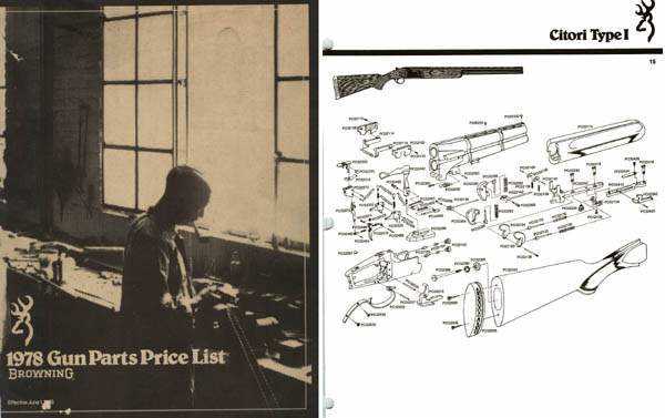 browning citori parts diagram