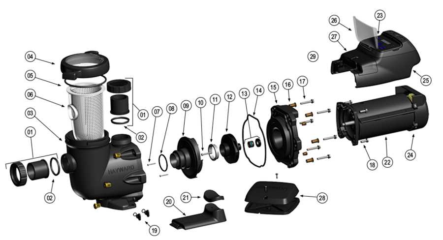 hayward super pump parts diagram