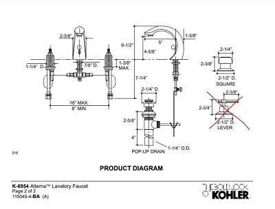 kohler bathroom faucet parts diagram