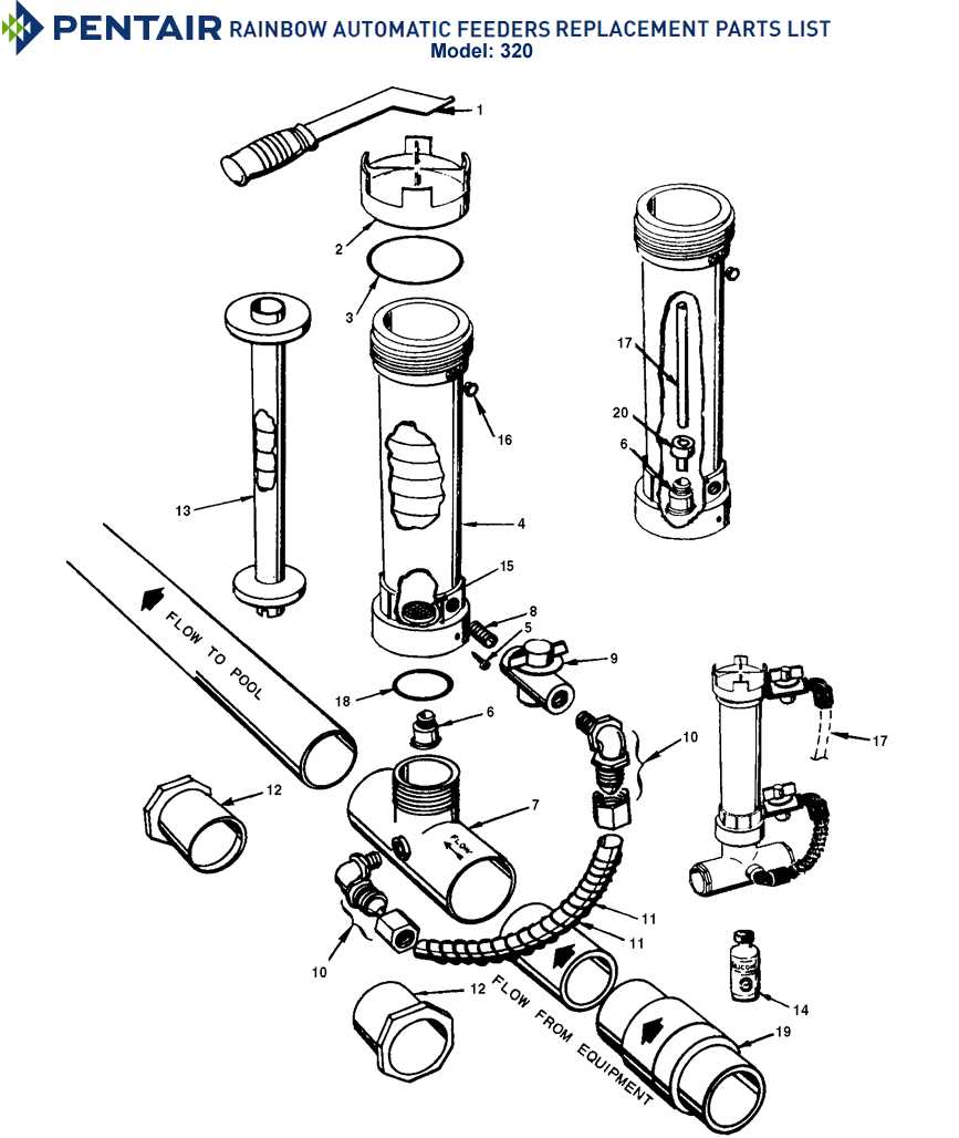 pentair 320 chlorinator parts diagram