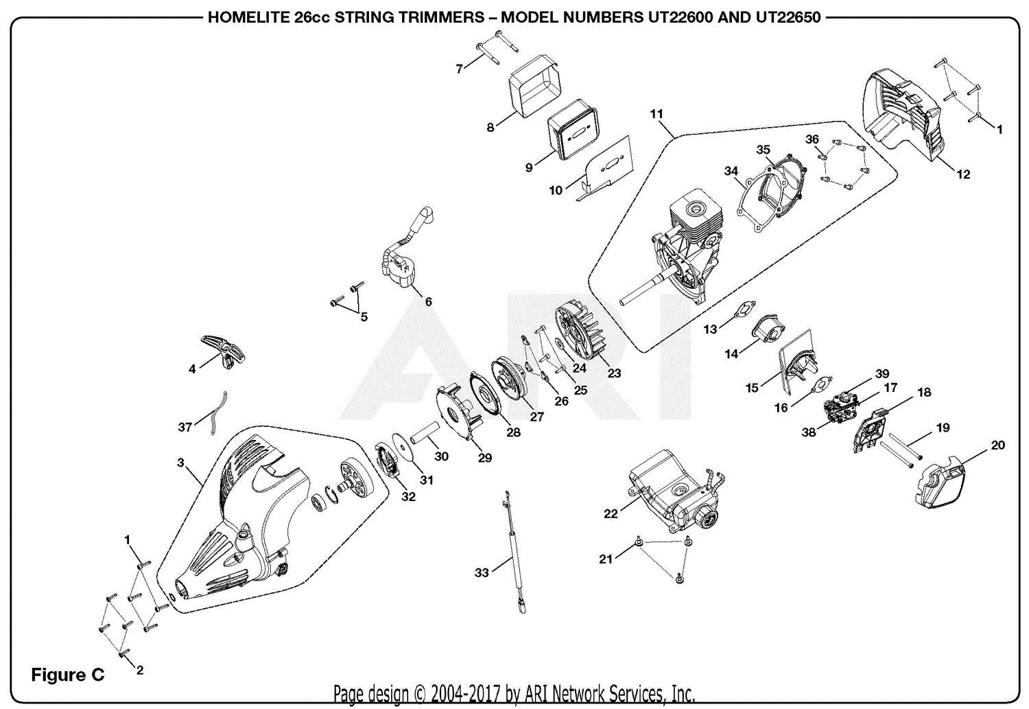 homelite weed wacker parts diagram